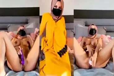 Cewek Hijab Kebaya Kuning Toket Gede Main Liar poster