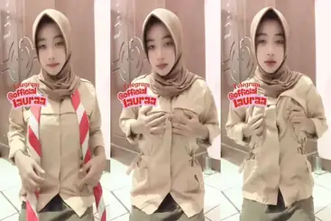 Ukhti Laura Hijab Pramuka Cantik Live Kasur poster